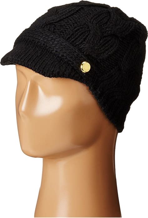 Michael Kors Women's Cable Knit Signature Peak Hat